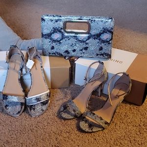 Bundle clutch,sandal and heel
